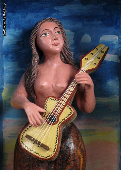La Sirena con Guitarra - Retablo