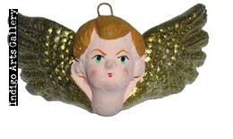 medium painted clay angel faces indigo arts