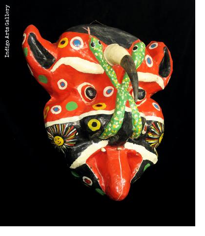 One-horned "Djab" carnival mask