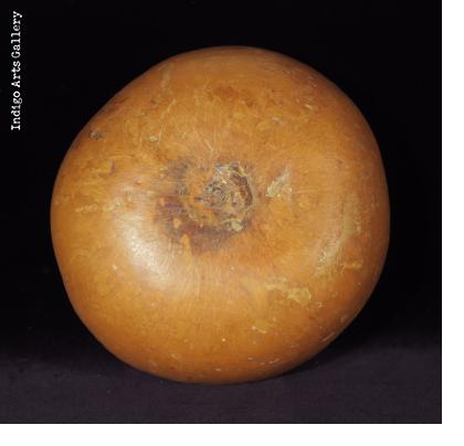 Vintage Huichol Beaded Gourd Votive Bowl