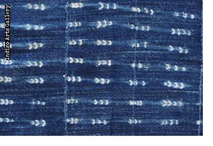 Vintage Indigo stitch-resist dyed strip-weave cloth