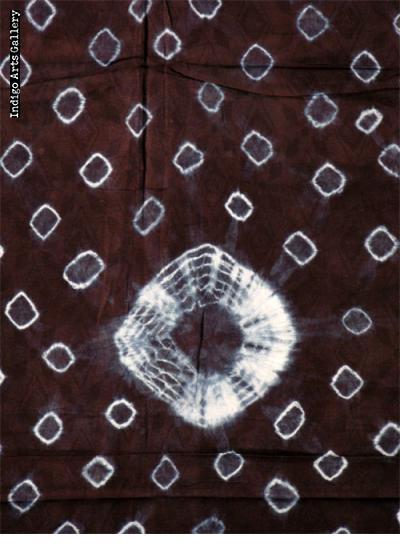 Yoruba Indigo "Moon and Star" Tie-dye Cloth