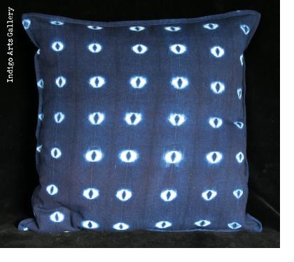 Tie-dye Indigo Pillow by Aissata Namoko of Mali