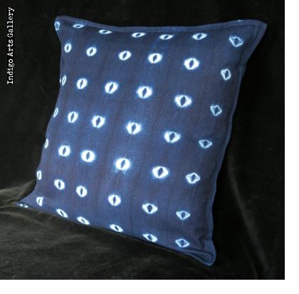 Tie-dye Indigo Pillow by Aissata Namoko of Mali