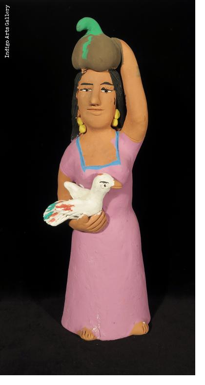 Woman with White Bird