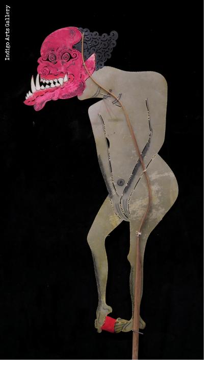 Naked Demon - Antique "Wayang Kulit" Javanese Shadow Puppet