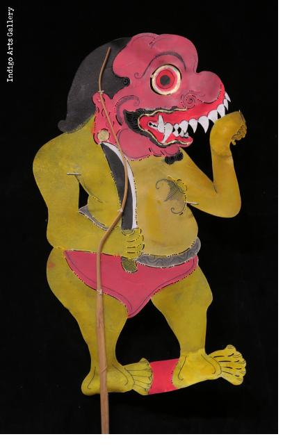 Ogre - Vintage "Wayang Kulit" Javanese Shadow Puppet