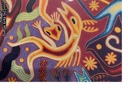 Huichol "Nierika" Yarn Painting