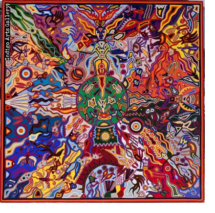 Nierika Yarn Paintings from the Huichol (Wixárika) Indians of