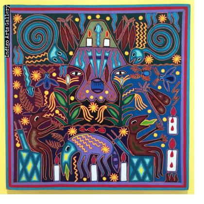 La Casa del Mundo - 'nierika' yarn painting