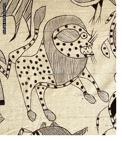  Beasts of the Forest - Korhogo Cloth from the Cote d'Ivoire, c.1970