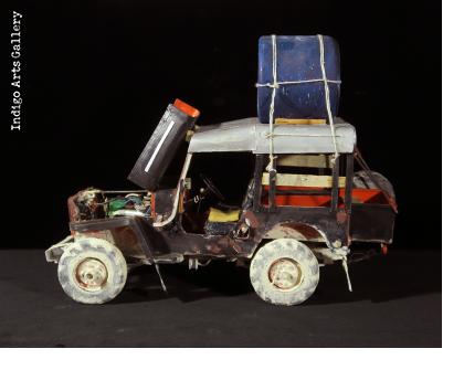 Broken Down Jeep with a Load - Automotive Sculpture