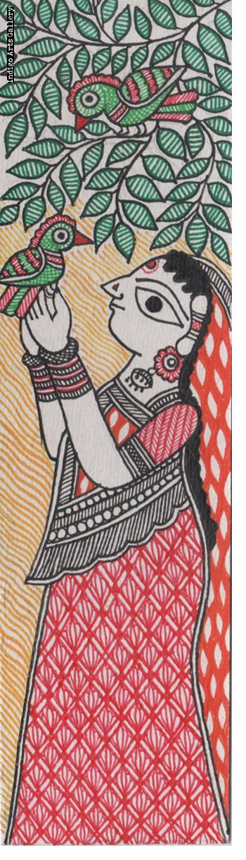 Speaking to the Birds - miniature painting