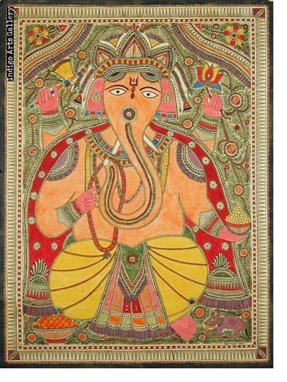 Ganesh - Mithila painting