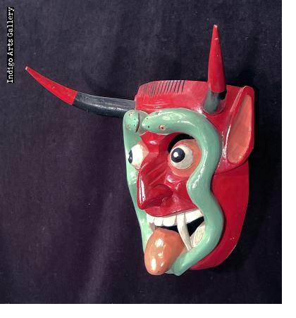 Michoacan Diablo Mask with Snakes