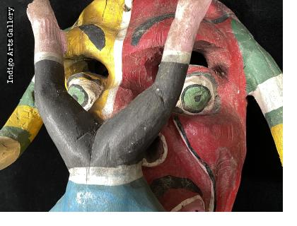 Diablo Mask with Downward Diving Man