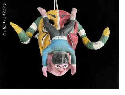 Diablo Mask with Downward Diving Man