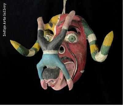 Diablo Mask with Downward Diving Man
