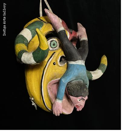 Diablo Mask with Downward Diving Man