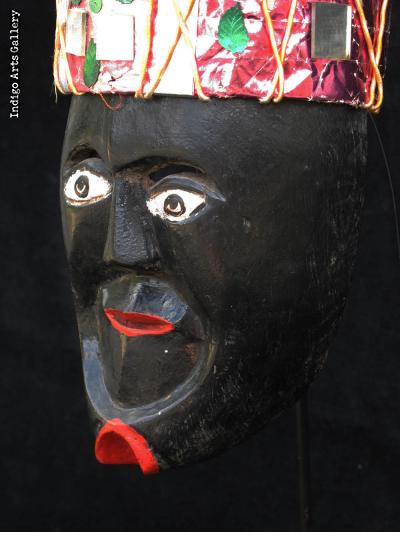 "Negrito" Mask with Crown from  Michoacan