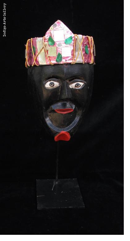 "Negrito" Mask with Crown from  Michoacan