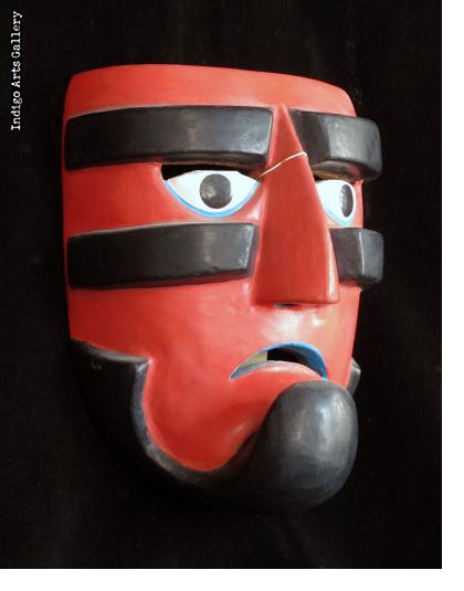 "Guerrero" Ball-player Mask attributed to Victoriano Salgado of Michoacan
