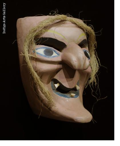 "Vieja" Maque mask from Michoacan