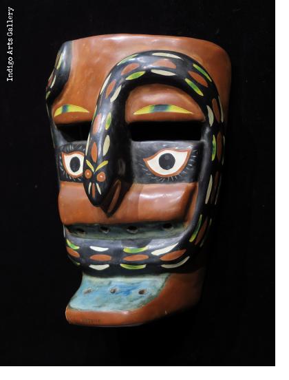 Maque Snake mask from Michoacan