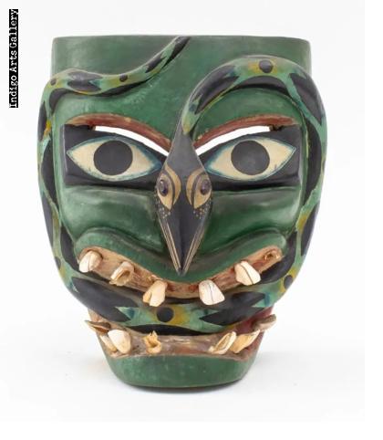 Green Snake Mask attributed to Victoriano Salgado of Michoacan