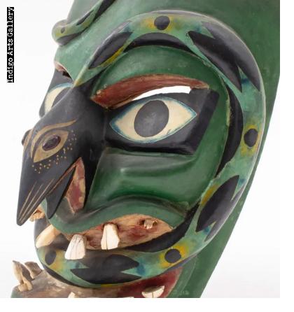 Green Snake Mask attributed to Victoriano Salgado of Michoacan