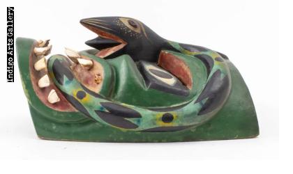 Green Snake Mask attributed to Victoriano Salgado of Michoacan