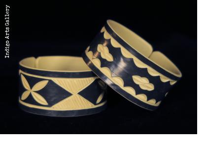 "Faux Ivory" PVC Bracelets from Namibia - Wide Cuff