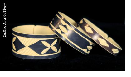 "Faux Ivory" PVC Bracelets from Namibia - 3 Sizes shown