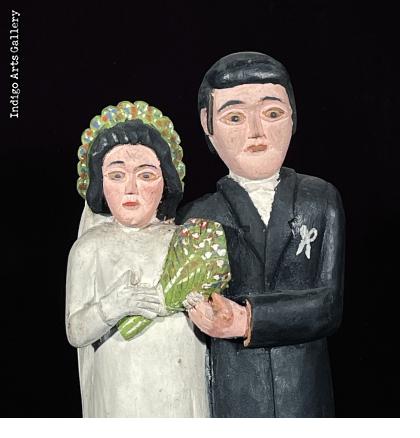 Happy Couple - Polish Folk Sculpture