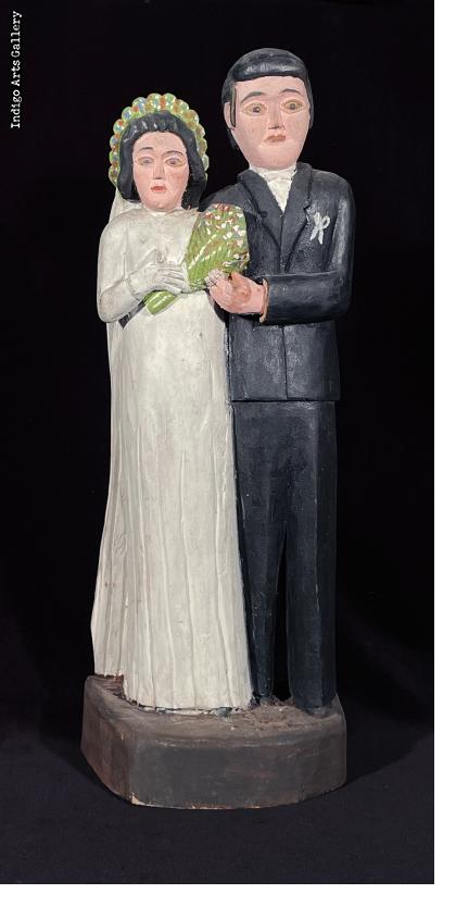 Happy Couple - Polish Folk Sculpture