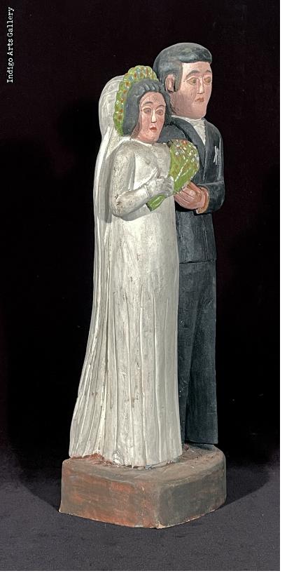 Happy Couple - Polish Folk Sculpture