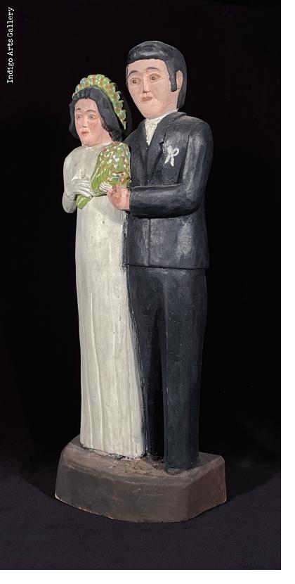 Happy Couple - Polish Folk Sculpture