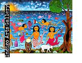 P-43 Les Sirenes Wagler Vital (Haiti) 1995, Oil P-43 Les Sirenes Wagler Vital (Haiti) 1995, Oil