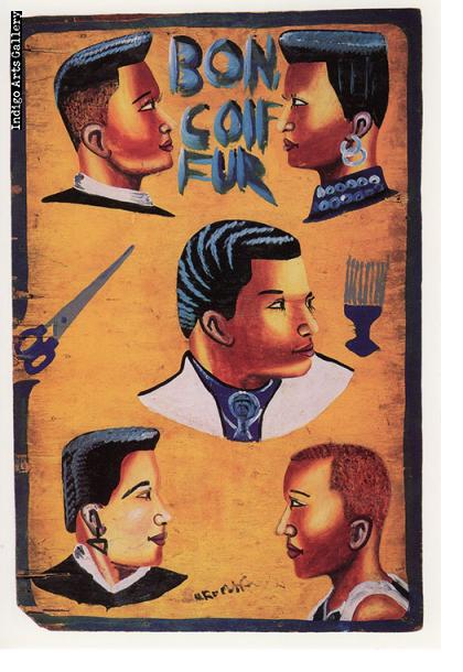 African Barber Shop & Hair Sign Collection - assorted