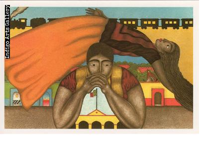 P-64  "Sueño (The Dream)"  Fernando Olivera, 1996, aquatint.