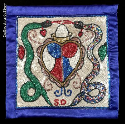 Erzulie and Damballa - Vodou Flag