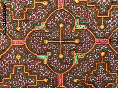 Embroidered "Kené" Shipibo Cloth