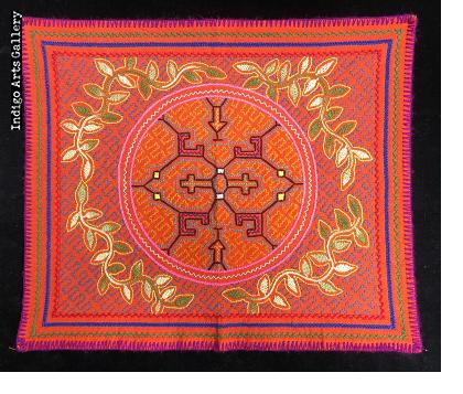 Embroidered Kené Shipibo Cloth