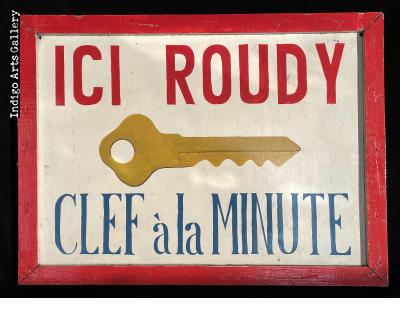 ICI ROUDY CLEF à laMINUTE - Haitian Locksmith Signboard