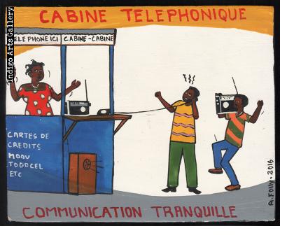 Cabine Telephonique. Communication Tranquille - Mini Signboard