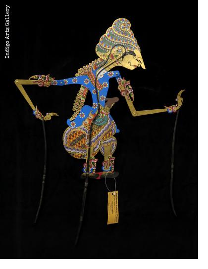 "Kamajaya" ("The God of Love") "Wayang Kulit" Javanese Shadow Puppet by Tri Suwarno