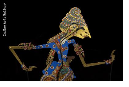 "Kamajaya" ("The God of Love") "Wayang Kulit" Javanese Shadow Puppet by Tri Suwarno