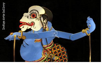 "Bagong" Clown ("Relax man") "Wayang Kulit" Javanese Shadow Puppet by Tri Suwarno