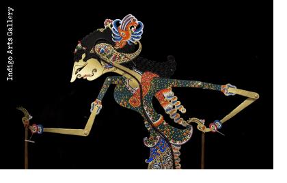 "Ratih" ("The Goddess of Love") "Wayang Kulit" Javanese Shadow Puppet by Tri Suwarno