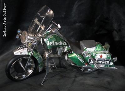 Soda Can Motorcycle (Large) - Heineken